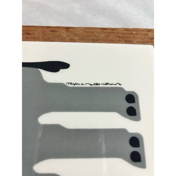 Taylor & Ng Ceramic Tile Moose Motif 9" Square Made in Japan Vintage 1980s - Picture 7 of 11